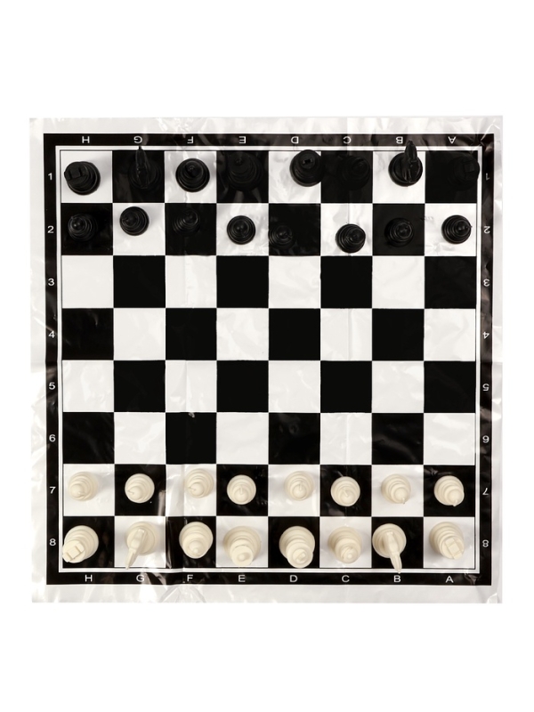 Шахматы 40 х 40 см, король h-5.6 см, d-2.3 см, фигуры пластик