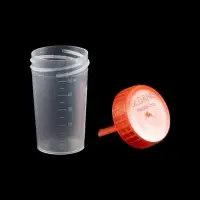 Контейнер для биоматериалов 60 мл, шпатель, завинчивающаяся крышка, матовое окно, индивидуальная уп.