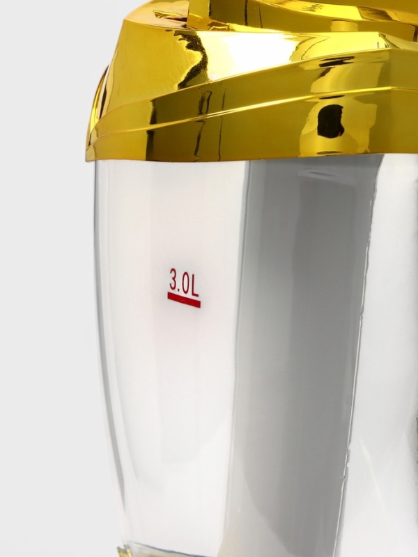 Башня пивная &laquo;Вавилон голд&raquo;, 3 л, ёмкость для льда, подсветка, пластик, золотистый