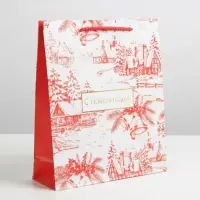 Пакет ламинированный &laquo;Новогодняя пора&raquo;, ML 23 х 27 х 8 см