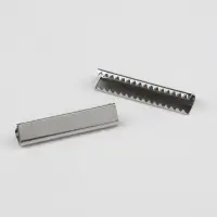 Наконечник-зажим для стропы, 5.8&times;25 мм, 10 шт., цвет серебряный