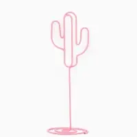 Подставка под ценник, фото &laquo;Кактус&raquo;, с зажимом, 3.5&times;4&times;11 см, розовый