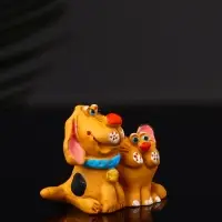 Фигура "Котик с собачкой" 3.6х4.2х2.2 см