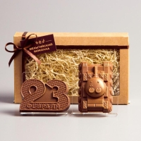 Бельгийский шоколад, 2 в 1 &laquo;23 февраля №2 + Танк&raquo;, 160 г