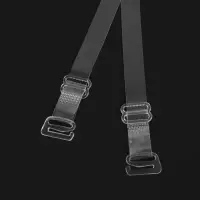 Лямки для бюстгальтера, силиконовые, фурнитура пластик, 1 см, 37 см, пара, прозрачные