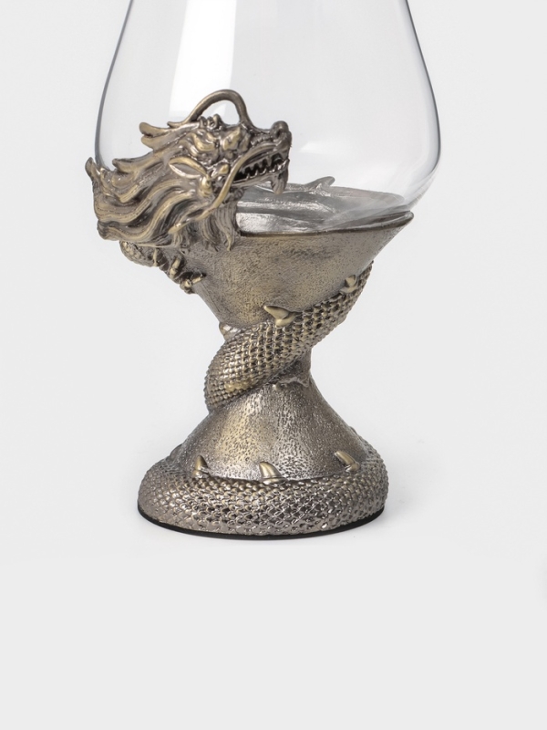 Бокал для коньяка 550 мл "Дракон", подарочный, бронза