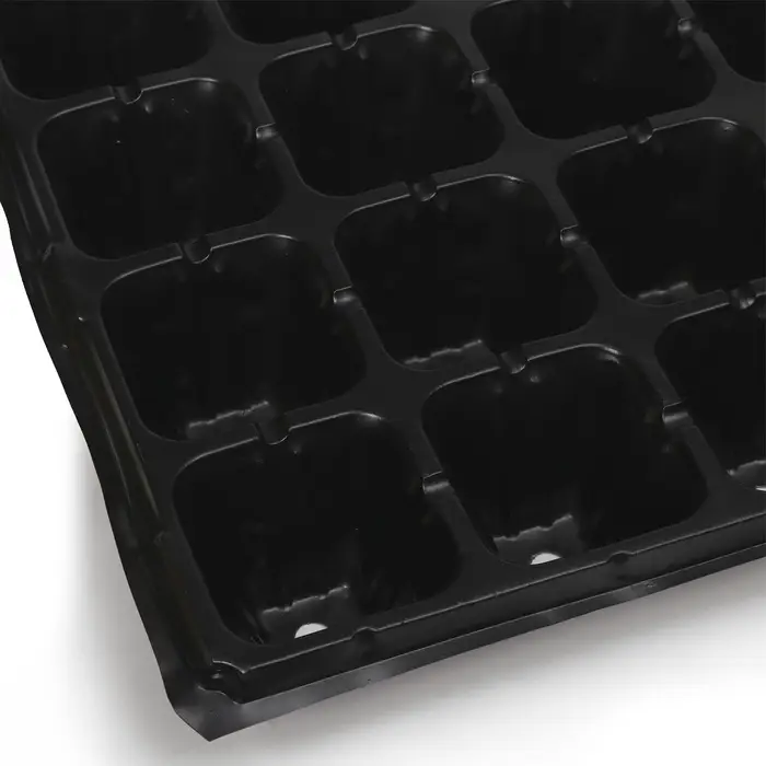 Кассета для рассады, на 32 ячейки, по 110 мл, пластиковая, чёрная, 53.5&times;27&times;5.5 см, Greengo