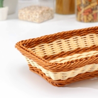 Корзинка для подачи Доляна &laquo;Молочный шоколад&raquo;, 30&times;19,5&times;6 см, цвет коричневый