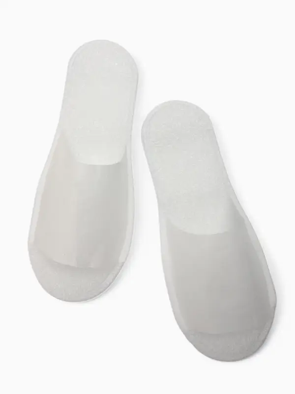 Тапочки одноразовые, антикризисные, подошва 4 мм, белые, 42 р.