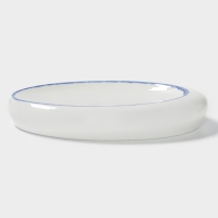 Блюдо овальное Blue Lagoon Magistro 21&times;14.4&times;3.5 см, белое, синий