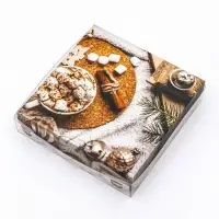 Коробка для печенья, &laquo;Вперед за мечтой&raquo;, 12&times;12&times;3 см, Новый год