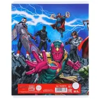 Тетрадь в линейку 18 листов, 5 видов МИКС, обложка мелованный картон, &laquo;Мстители&raquo;