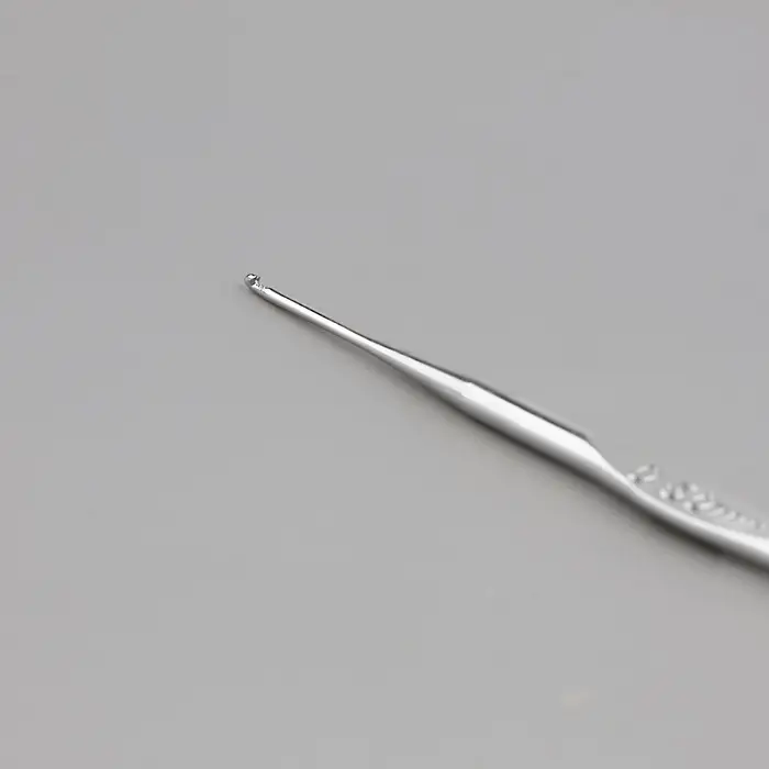 Крючок для вязания, железный, d=0.5 мм, 12.5 см