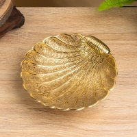 Блюдо сервировочное &laquo;Морская раковина&raquo;, латунь, 18&times;18&times;7 см