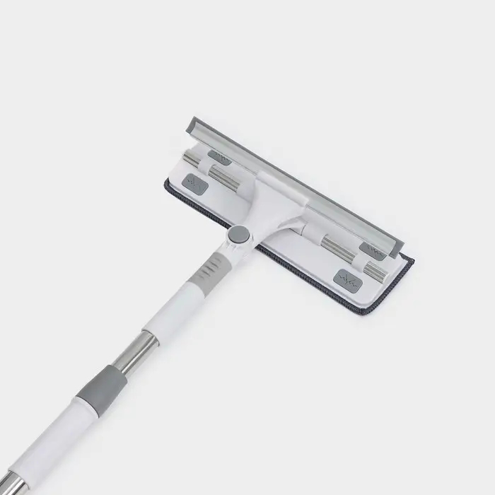 Окномойка с насадкой из микрофибры, фиксатор, стальная телескопическая ручка, 28,5&times;8,5&times;85(135) см