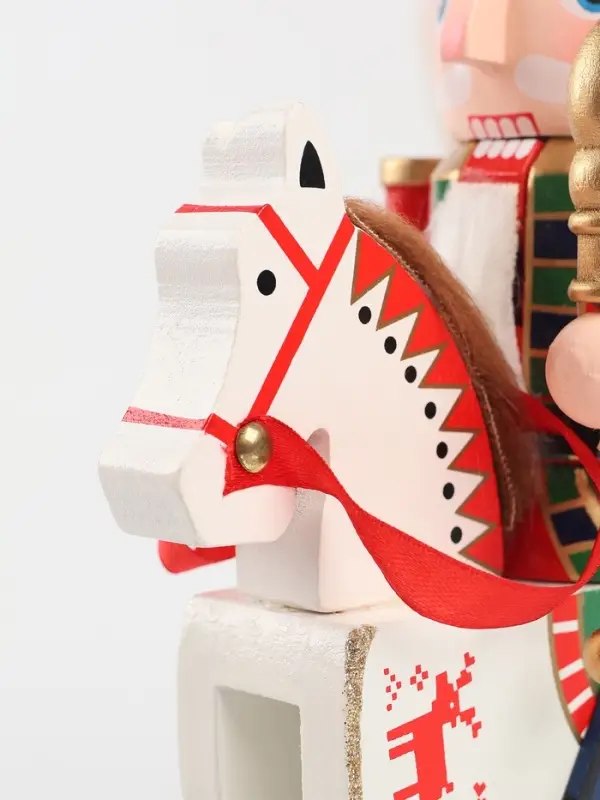 Новогодний декор "Щелкунчик на лошадке" 28 см
