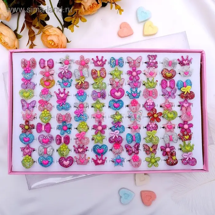 Кольцо детское Выбражулька &laquo;Блеск&raquo;, форма МИКС, безразмерное