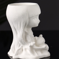 Подставка для мелочей (подсвечник) "Девочка с мишкой" 11х8х6 см