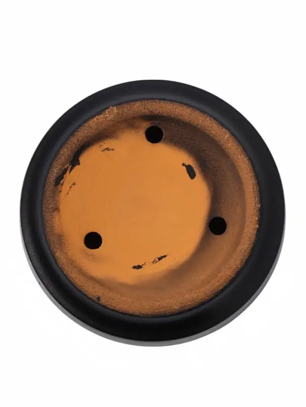 Горшок бонсайница 0,7 л, 15&times;5,5 см  для кактусов и суккулентов черный, керамика "Огма"