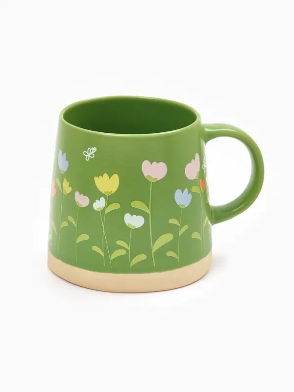 Кружка чайная керамическая &laquo;Полевые цветы&raquo;, 360 мл, ручная работа