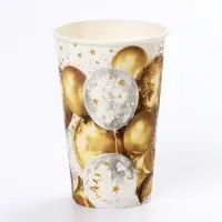Стакан одноразовый бумажный &laquo;Золотые шары&raquo; 400 мл