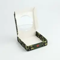 Коробка для макарун с низкими бортами &laquo;23 Февраля&raquo;, 11 х 11 х 3 см