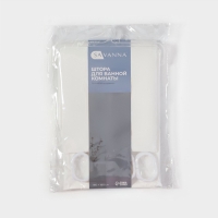 Штора для ванной &laquo;Классика&raquo;, с люверсами, с утяжелителями, PEVA ароматизированная, 180&times;180 см, белая