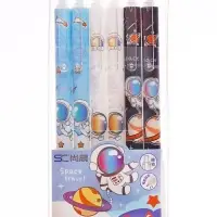 Ручка гелевая автомат СТИРАЕМЫЕ ЧЕРНИЛА, 0,5 мм, стержень синий, Космонавт МИКС