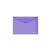 Папка-конверт на кнопке А5+ (239x189x9 мм), 180 мкм, ErichKrause Vivid, глянцевая, полупрозрачная, микс