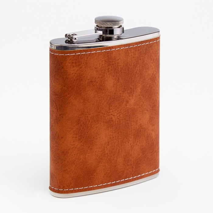 Фляжка для алкоголя 240 мл, нержавеющая сталь, подарочная, армейская, 8 oz