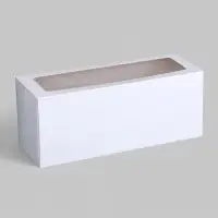 Коробка под рулет с окном, белая 27.5&times;11&times;10 см