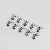 Клипсы для подтяжек 3*1,5см (наб 10 шт цена за наб) серебряный АУ