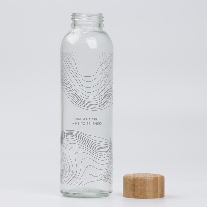 Бутылка для воды &laquo;Плыви&raquo;, 500 мл, стекло