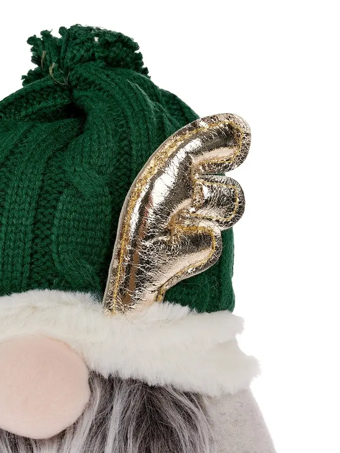 Фигура текстиль &laquo;Гном лосяш в зелёном&raquo; 33&times;12&times;18 см, 1 LED, от батареек AG13&times;3, свечение тёплое белое