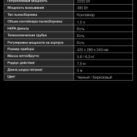 Пылесос HYV-C3950 1,5л 2220Вт темно-зеленый