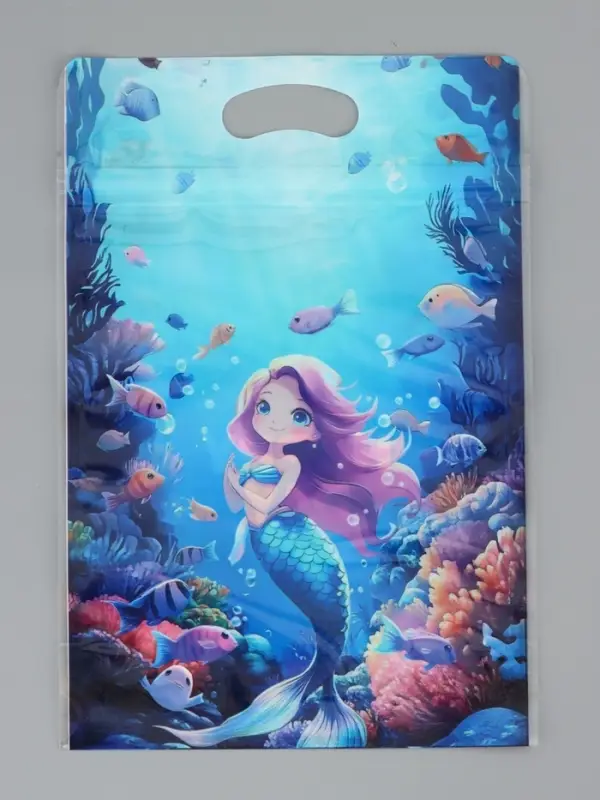 Пакет подарочный, с zip-lock застежкой, "Русалочка", 15х23 &plusmn; 1см МИКС