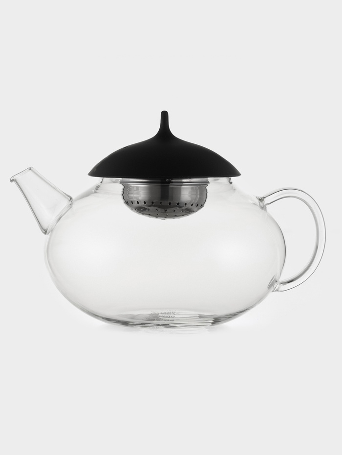 Чайник заварочный стеклянный с металлическим ситом "Дроппер", 1л, 16,2х13,8 см