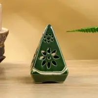 Подсвечник "Пирамидка" керамика, цв. МИКС, 8х8х12 см