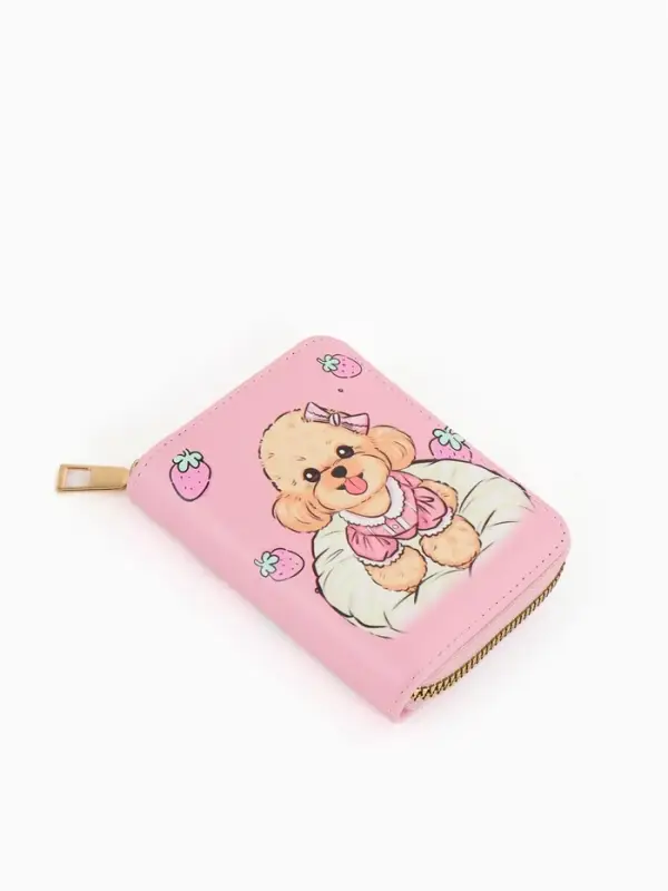 Кошелек дет 07-01-01 Июнь2542 собака, 8,52,510,5 см, 2 отд+отд/молн, д/карт, розовый