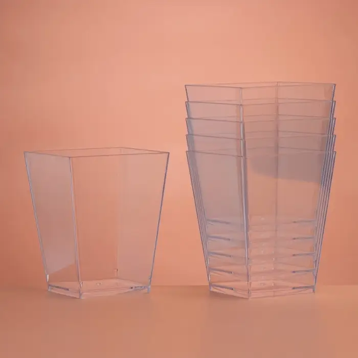 Форма пластиковая одноразовая для фуршета &laquo;Квадрат&raquo;, 150 мл, прозрачная