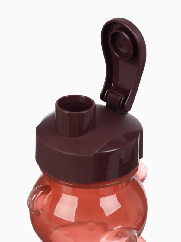 Поильник-непроливайка, 350 мл. "Мишка", цвет бежевый/коричневый