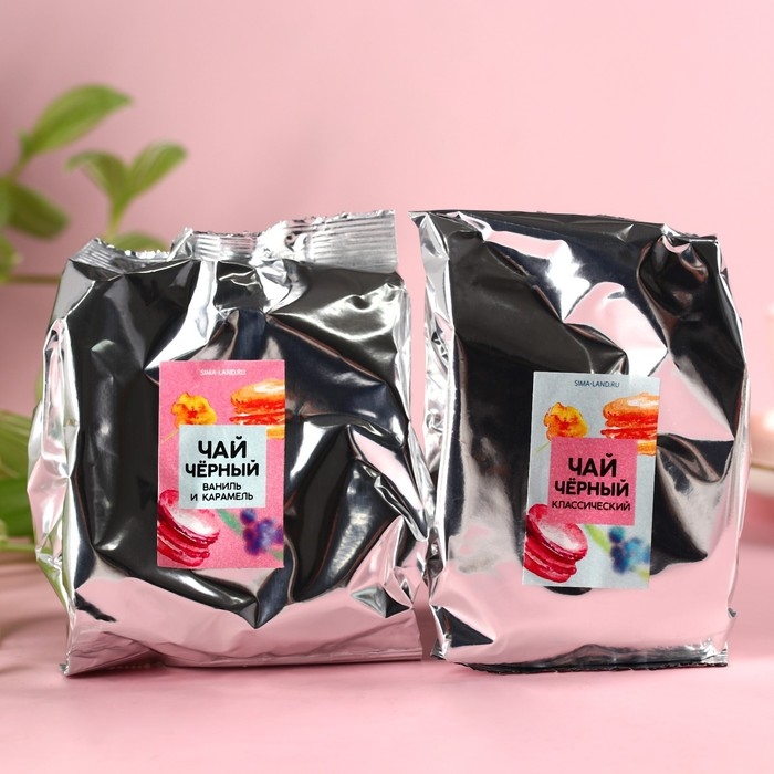 Набор чая &laquo;Сладких впечатлений&raquo;: чай чёрный 50 г., чай чёрный со вкусом ваниль и карамель 50 г.