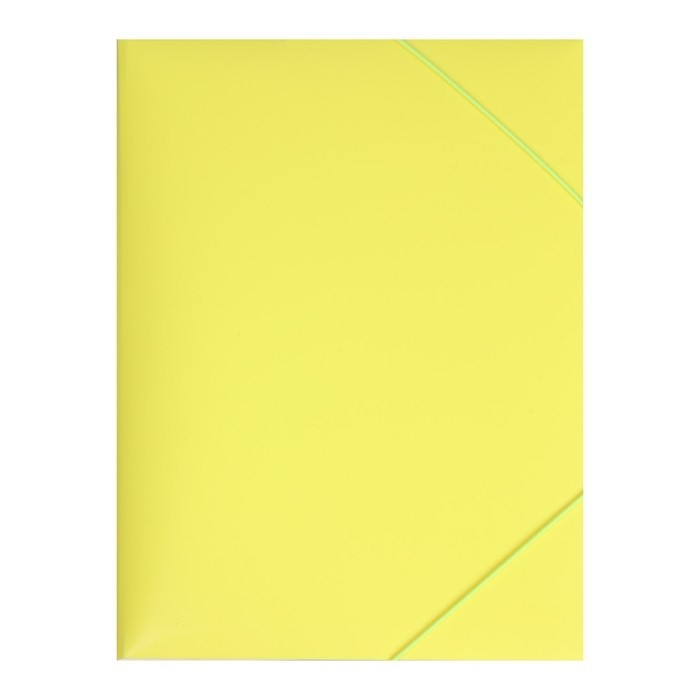 Папка на резинке А4, 500 мкм, Calligrata "Neon", корешок 30 мм, неоновая, жёлтая