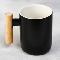 Кружка керамическая &laquo;Сила и мужество&raquo;, 400 мл, цвет чёрный