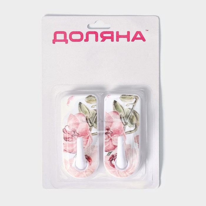 Крючки самоклеящиеся Доляна &laquo;Цветы&raquo;, 2 шт, цвет и форма МИКС
