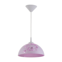 Светильник BayerLux  Колпак "Рочелл" 1 лампа E27 40Вт белый-розовый  д.250