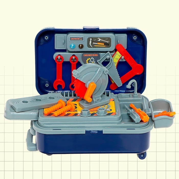 Набор детских инструментов &laquo;Чемодан на колесах&raquo;, цвет МИКС