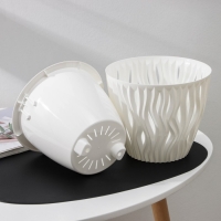 Кашпо для цветов со вставкой &laquo;Вдохновение&raquo;, 3 л, цвет белый