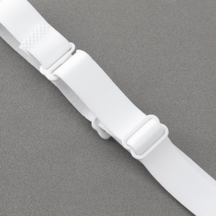 Бретели текстильные, 1,5 см, 45 см, пара, цвет белый