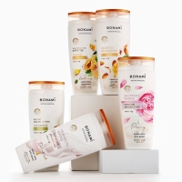 Гель для душа с пантенолом, увлажнение и питание, 250 мл, аромат пиона и розы, BONAMI